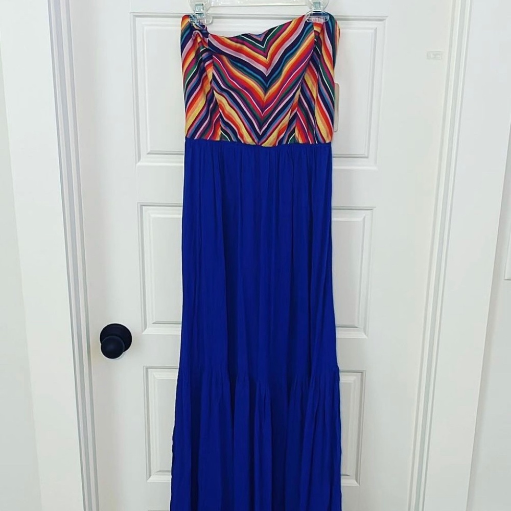 Blue Door Boutique Rainbow Strapless Dress